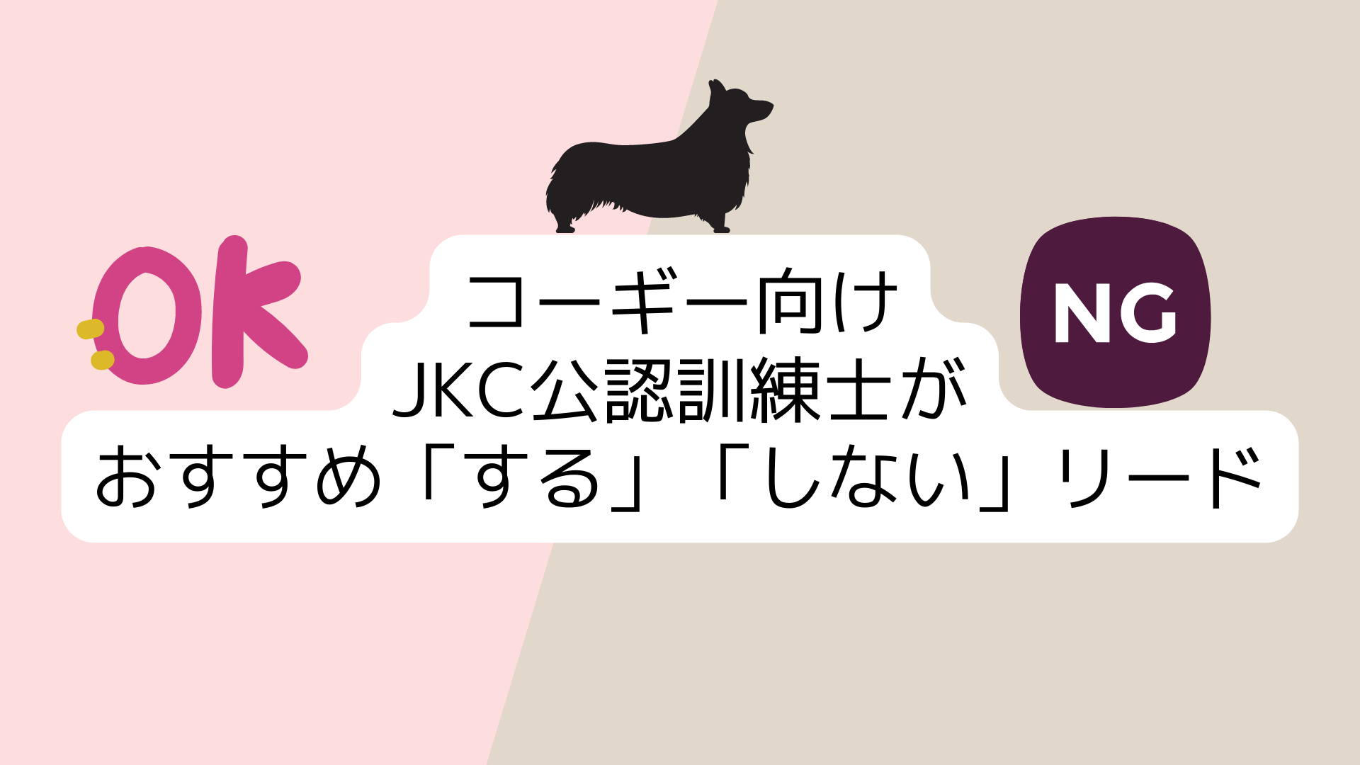 JKC公認訓練士がおすすめするコーギーに最適なリード
